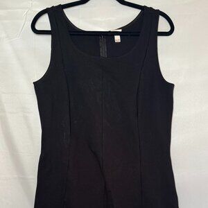 Merona Women's Black Sleeveless Knee-Length Dress Zip Up Back Size XL